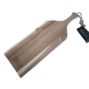 TOSCANA serving plank engraving says gratitude and Thanks.